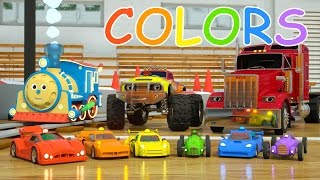 Learn Colors and Race Cars with Max Bill and Pete the Truck  TOYS Colors and Toys for Toddlers [upl. by Shelly836]