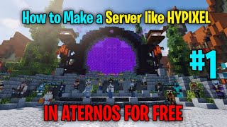 How to make a server like hypixel for free in aternos 2022 Hindi [upl. by Panta199]