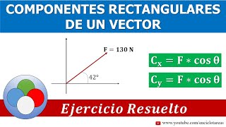 COMPONENTES RECTANGULARES DE UN VECTOR [upl. by Asyar]