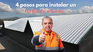 Pasos para instalar techo de aluzinc [upl. by Attennod]