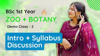 BSc 1st Year Zoology amp Botany  Syllabus  Demo Class 1 [upl. by Yatzeck285]