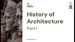 History of Architecture Review Part 1  Greek Architecture ALE REVIEW [upl. by Idnis]