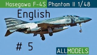 Hasegawa 148 F4S Phantom II stepbystep building part 5 [upl. by Ardni]