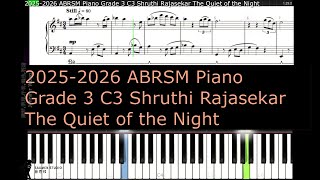 ABRSM Piano 2025  2026 Grade 3 C3 Shruthi Rajasekar The Quiet of the Night [upl. by Adnaloj291]