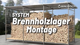 Brennholzlager mit System Montage eines AModuls [upl. by Evod416]