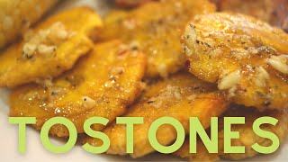 Tostones Green Fried Plantains with Crushed Garlic Oil [upl. by Crist]