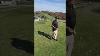 Pitching Wedge Tee Shot Tossing Ball Over Shoulder [upl. by Yerd]