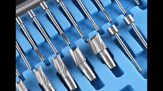 Accusize Interchangeable Pilot Counterbore Using Tips [upl. by Ainoek]