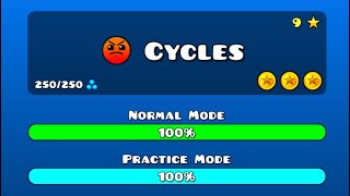 Cycles 100 All Coins  Geometry Dash [upl. by Narod]