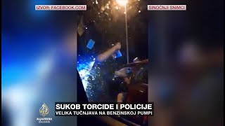 Velika tučnjava Torcide i policije Dvije osobe pogođene iz vatrenog oružja [upl. by Anitnas938]