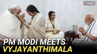 Iconic Meeting PM Modi and Legendary Actress Vyjayanthimala Share Memorable Moment in Chennai [upl. by Vaughn826]