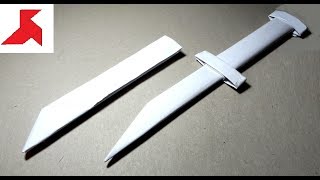 DIY  How to make DAGGER with a scabbard from A4 paper [upl. by Henrie]