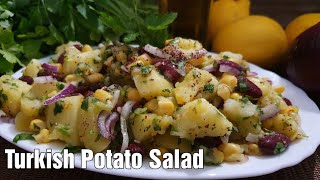 Turkish Potato Salad Recipe Patates Salatasi Tarifi [upl. by Anaitak]