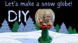 DIY mostly Dollar Tree SnowGlobe [upl. by Halie]