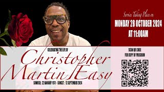 Celebrating the life of Christopher Martin Easy Monday 28th October 2024 [upl. by Ulphiah]