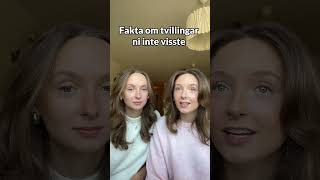 Fakta om tvillingar ni inte visste 👯 twins youtubeshorts [upl. by Dranyam729]