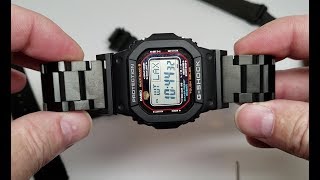 How to replace strap band on Casio GShock Watch GWM5610 using JaysAndKays Metal Adapters [upl. by Carling]