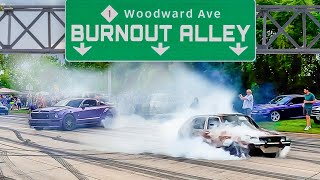 Woodward Dream Cruise 2024 Burnouts [upl. by Mord]