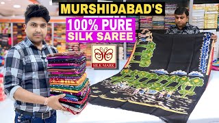 100 Pure Murshidabad Silk Saree With Silk Mark Certified  Direct From Murshidabad [upl. by Anitsirk]