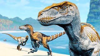 Dinossauro  Família Utahraptor das CAVERNAS Voei no Pescoço do REX SUB  The Isle Realismo 🦕 [upl. by Huskamp]