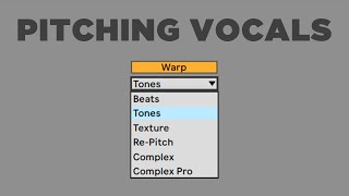 Best ways to pitch vocals in Ableton Live [upl. by Oluap]