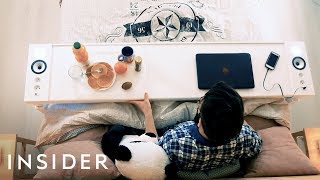 Table Lets You Work And Eat In Bed [upl. by Natan573]