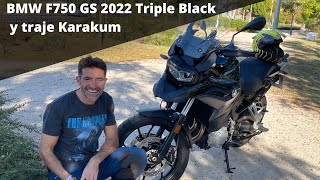 BMW F750 GS Triple Black y traje Karakum [upl. by Ronica]