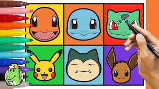 Drawing And Coloring POKÉMON ⚡🌈 Easy Drawing For Kids Cute [upl. by Nnaecyoj]