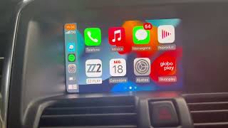 CarPlay volvo Xc60 2015 a 2017  Espelhamento sem fio  Câmera ré Waze YouTube  Maps [upl. by Leighland27]