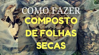 Como fazer compostagem somente com folhas secas [upl. by Lux]