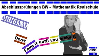 Abschlussprüfungen BadenWürttemberg 2014 P6  Realschule Mathematik [upl. by Waldack]