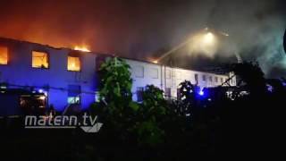 Großbrand in Weinheimer Lagerhalle [upl. by Isma]