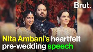 Nita Ambani’s heartfelt prewedding speech [upl. by Ladonna]