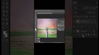 Place Text Behind Object in Photoshop  Tutorial [upl. by Maleeny]