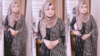 Hijab style with salwar kameez 2022 Simple hijab tutorial [upl. by Elokin]