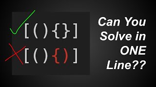 WellFormed Brackets In ONE Line Can You Solve This In One Line 11 [upl. by Acireh]