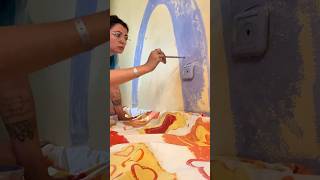 diy wall paint rainbow kidsroom homedecor [upl. by Enida]