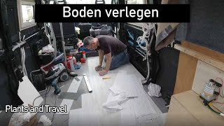 Boden im Camper verlegen Vinylboden selbstklebend Camperausbau [upl. by Ute]