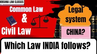 Legal system  common law system and Civil law system Indian legal system Chinese legal systemcuet [upl. by Nowd]