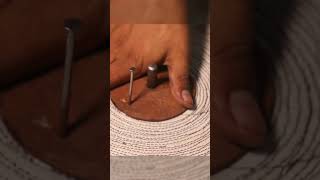 Cloth buffering Polishing wheel manufacturing asmr machine buffering polishing shortsvideo [upl. by Sheedy]