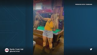 Woman earns title of Possum Queen after rescuing critter from east Texas bar [upl. by Nnylg587]