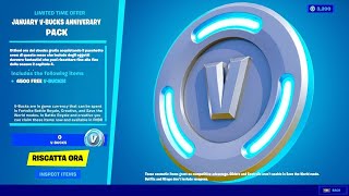 4500 VBUCKS GRATIS ORA su FORTNITE😱 GUARDA QUA gratis  Fortnite Ita [upl. by Hakkeber]