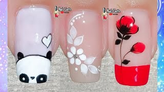 3 modelos de decoración para uñas fácil bonitos y variados Diseños de uñas principiantes [upl. by Acireed]