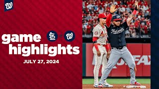 Nationals vs Cardinals Game Highlights 72724  MLB Highlights [upl. by Halverson]