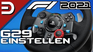 Logitech G29 richtig einstellen  Guide  F1 2021  deutschgerman [upl. by Eesdnyl]