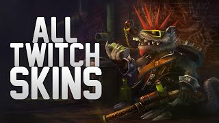 All Twitch Skins VU  PBE Skinpreview  League of Legends [upl. by Jacobine]