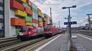 Einfahrt des railjet Xpress 862 Ersatzgarnitur am 07082024 in Salzburg Hbf [upl. by Davidoff819]