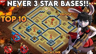 NEW NEVER 3 STAR BASES WITH LINK  PROOF TH13 NEW BASES DESIGN WARCWLPUSH CLASH OF CLANS [upl. by Fauch722]