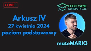 MATURA 2024  Arkusz IV poziom podstawowy matematyka  LIVE [upl. by Einnaffit]