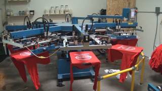 Automatic Textile Screen Printing [upl. by Malilliw]